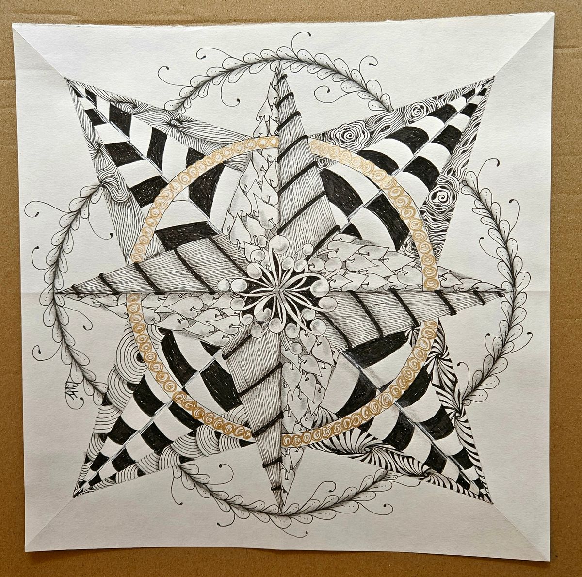 Zentangle - Compass Rose (in-person and Zoom)