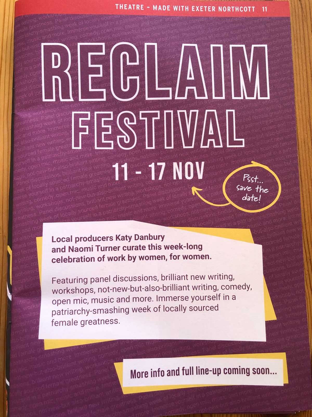 Reclaim Festival - Exeter Northcott