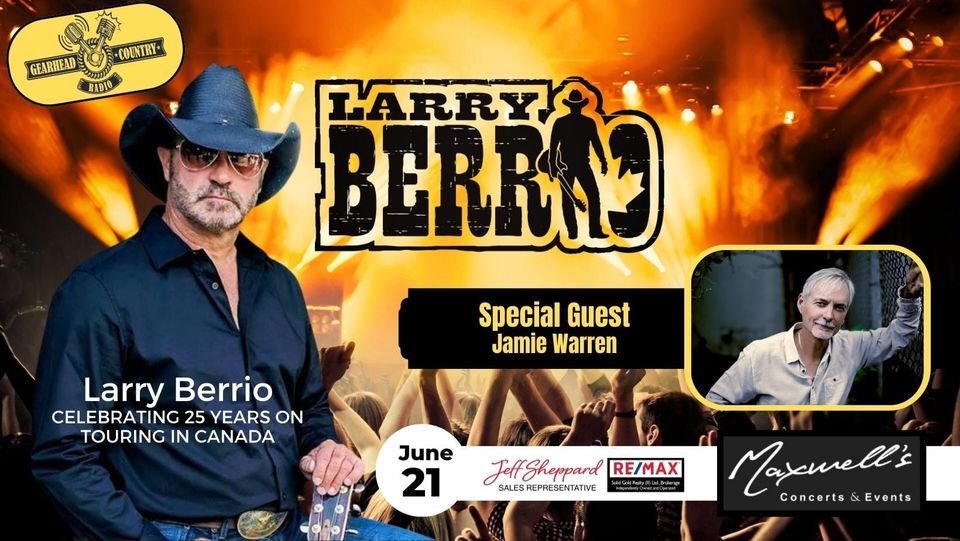 LARRY BERRIO LIVE WITH SPECIAL GUEST JAMIE WARREN