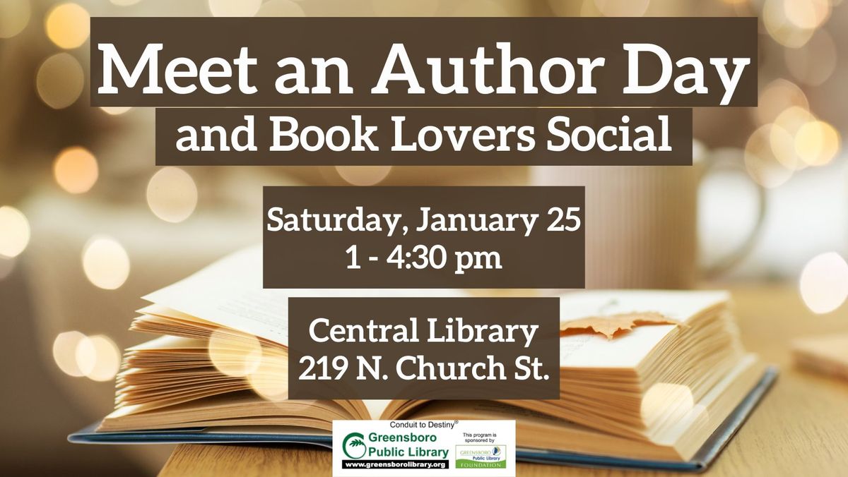 Meet an Author Day and Book Lovers Social