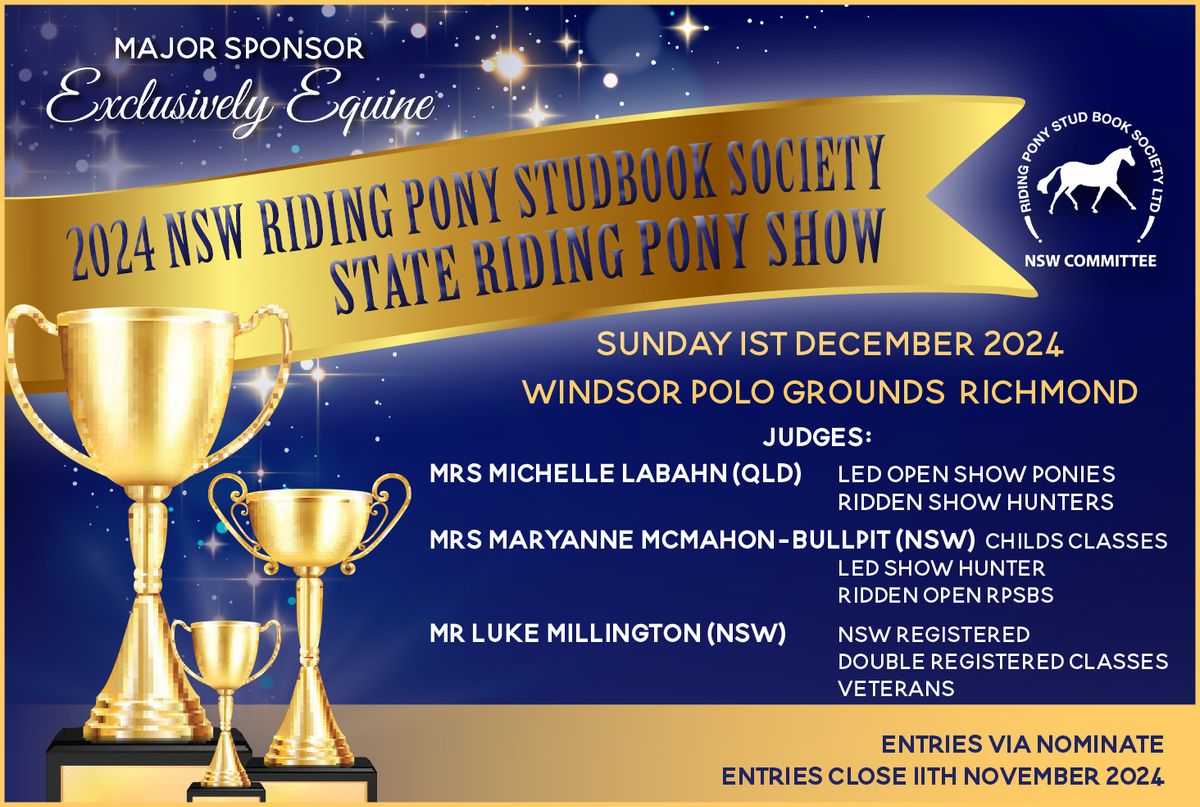 2024 NSW STATE RIDING PONY SHOW