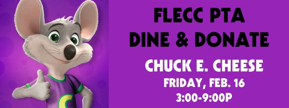 FLECC PTA Dine & Donate: Chuck E. Cheese (N. Olmsted location), Chuck E ...