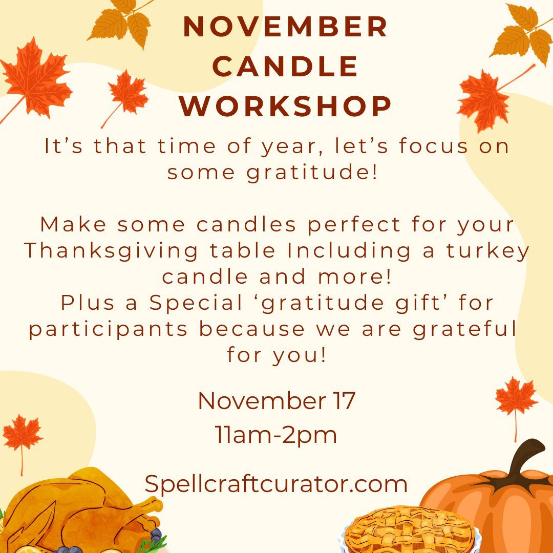 November - Gratitude Candle Workshop