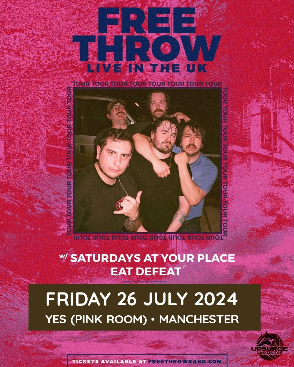 Free Throw - YES (Pink Room), Manchester - Friday 26 July 2024