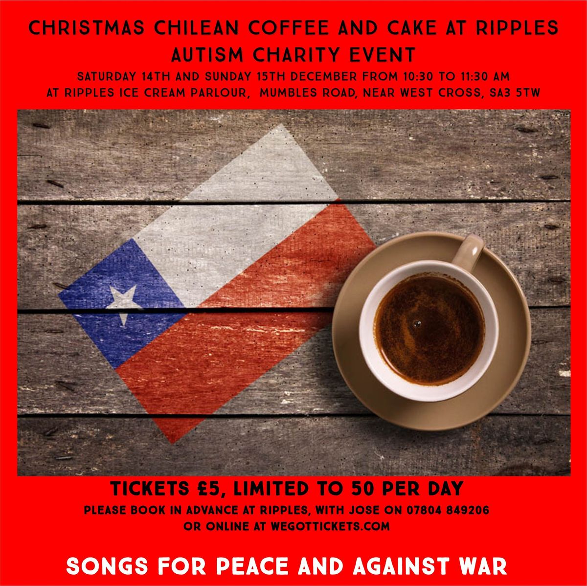 Christmas Chilean Coffee and cake at Ripples