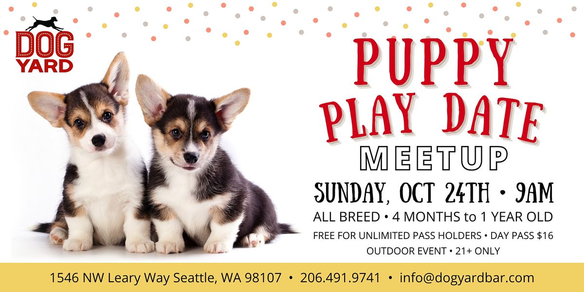 All Breed Puppy Play Date Meetup at the Dog Yard in Ballard - October 24th
