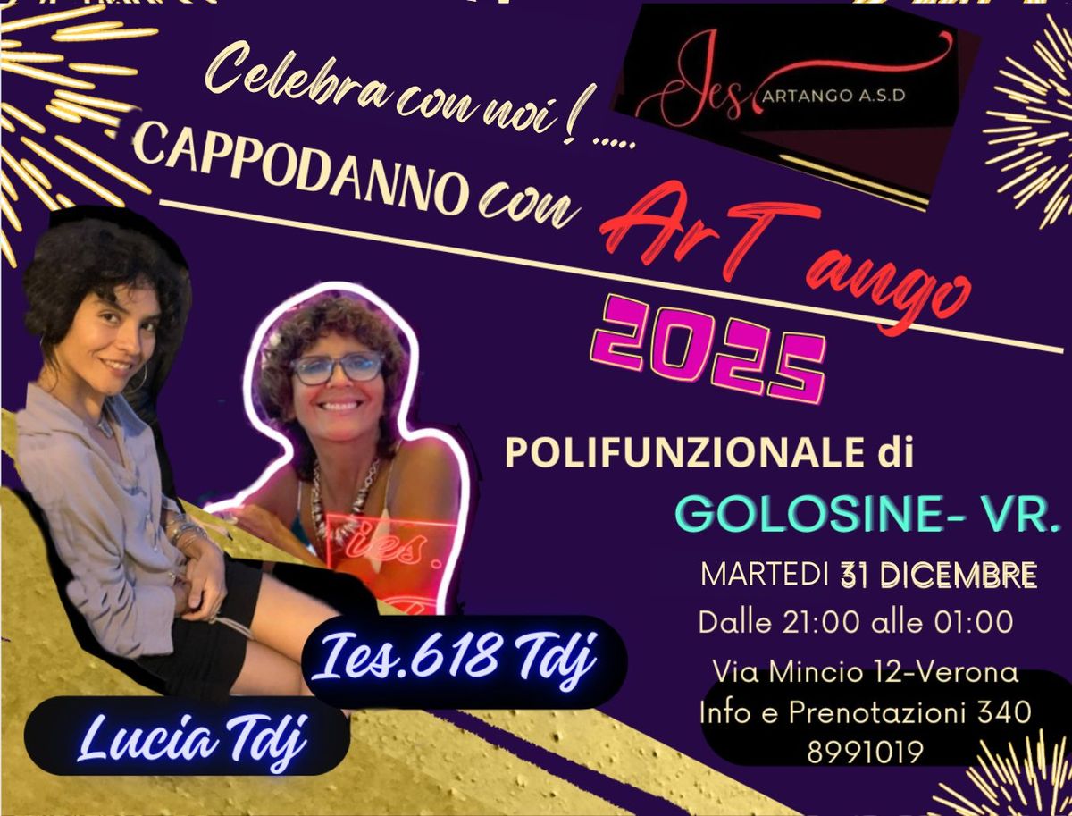 Milonga di Capodanno con ArTAngo alla Polifunzionale! ies.618 e Lucia Arraya Tdj!