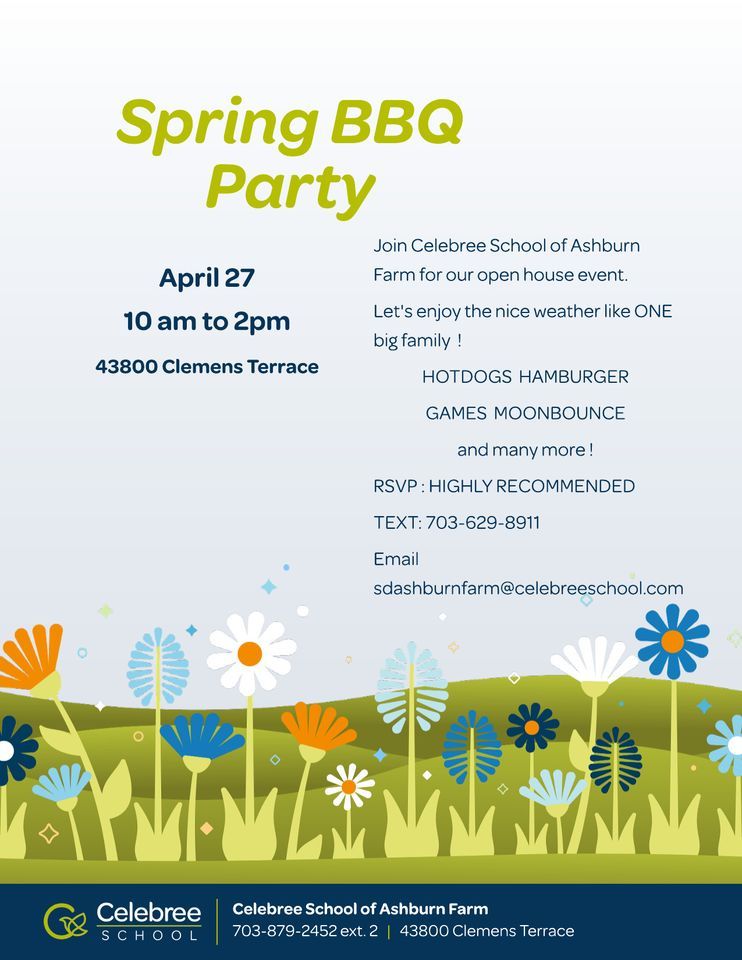 Spring BBQ Party @ Celebree School of Ashburn Farm