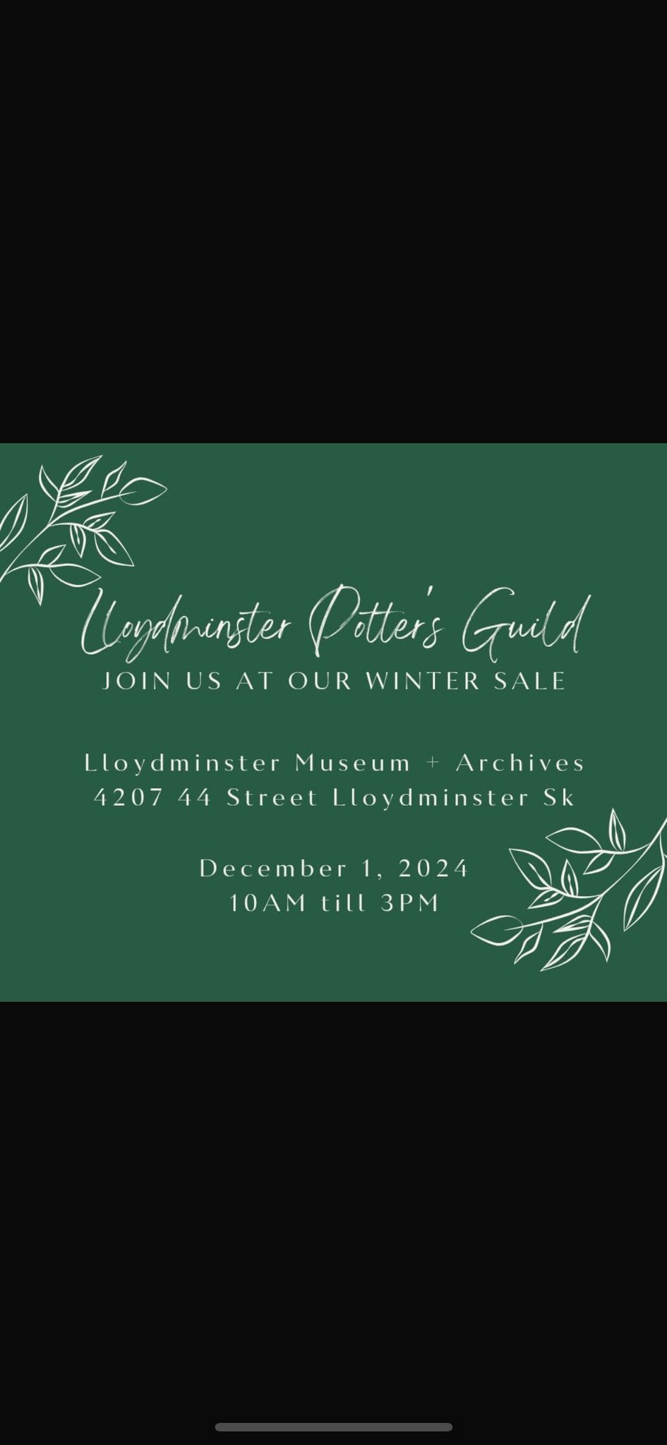 Lloydminster Potters Guild Christmas Sale