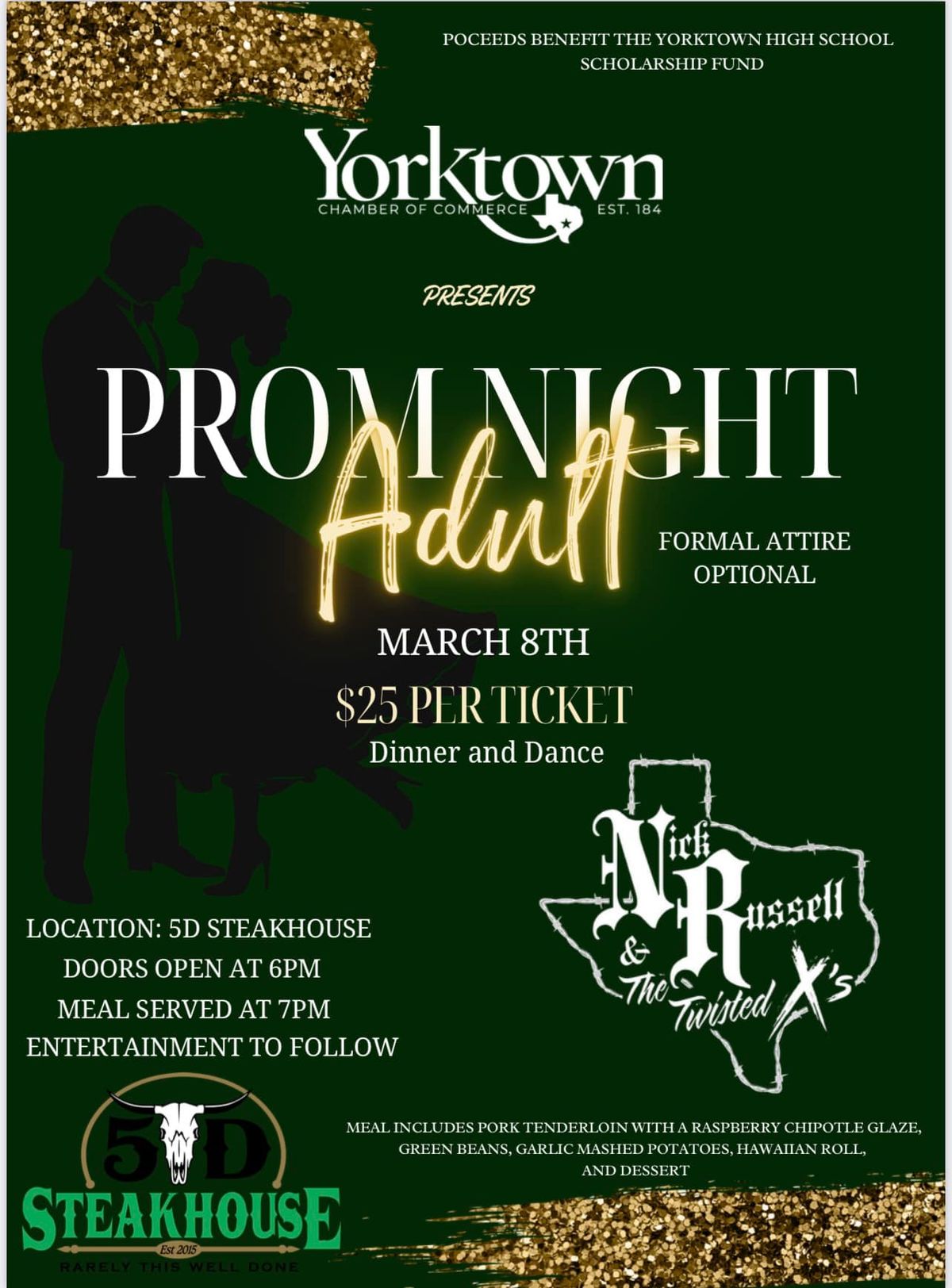 Adult Prom Night and Live Music by Nick Russell & The Twisted X's