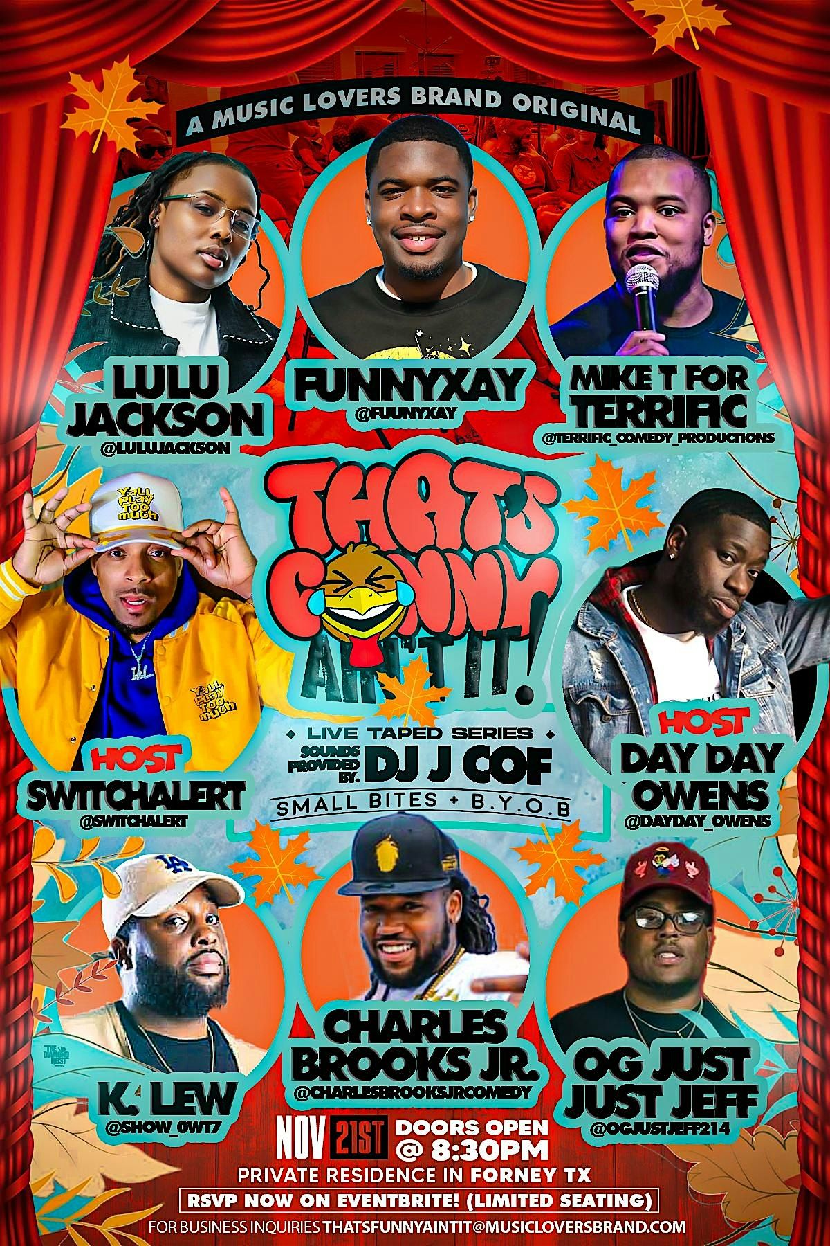 That's Funny Ain't It! Comedy Series | LIVE Taping | Thanksgiving Kickoff!