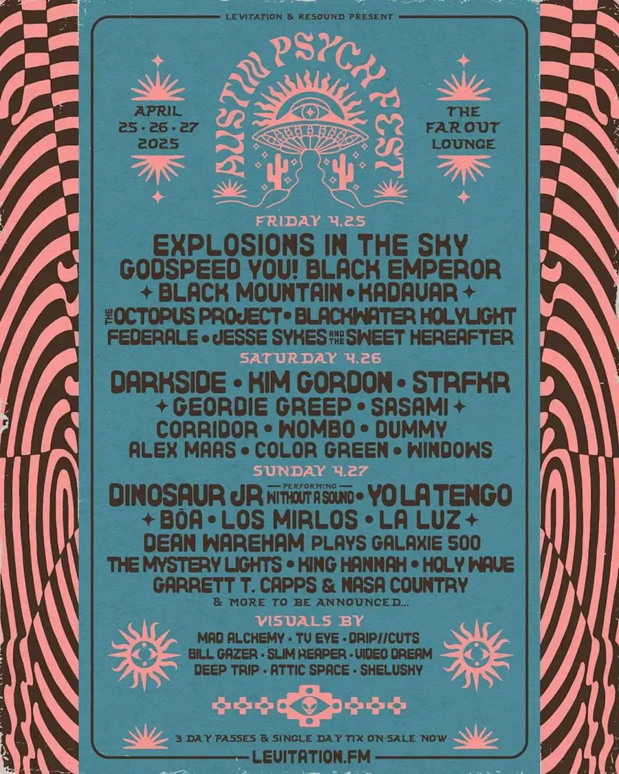 Austin Psych Fest: Dinosaur Jr.  Yo La Tengo & BOA - Sunday