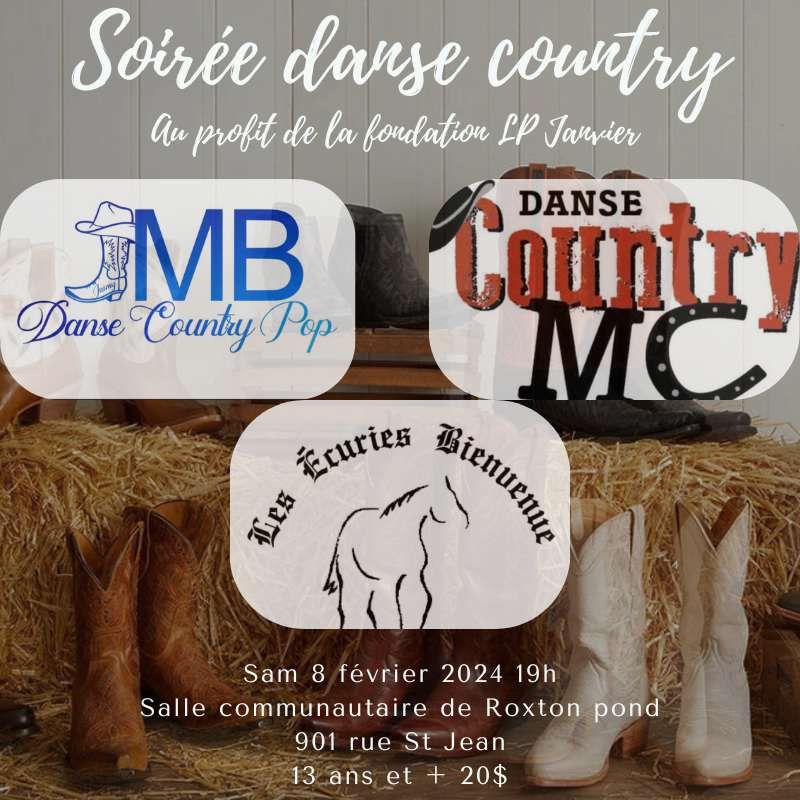 Soir\u00e9e de danse country au profit de la fondation LP Janvier \u2728\ud83e\udd20