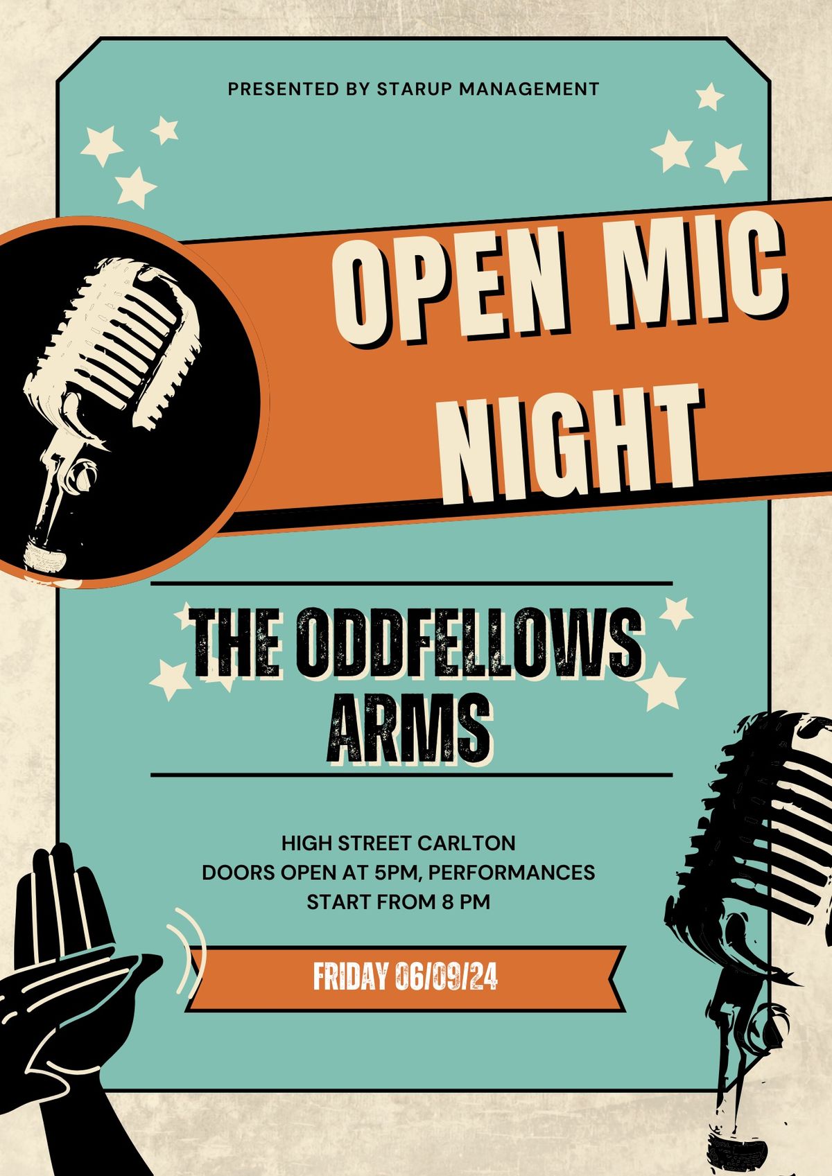 Open Mic Night at The Oddfellows Ams,Carlton