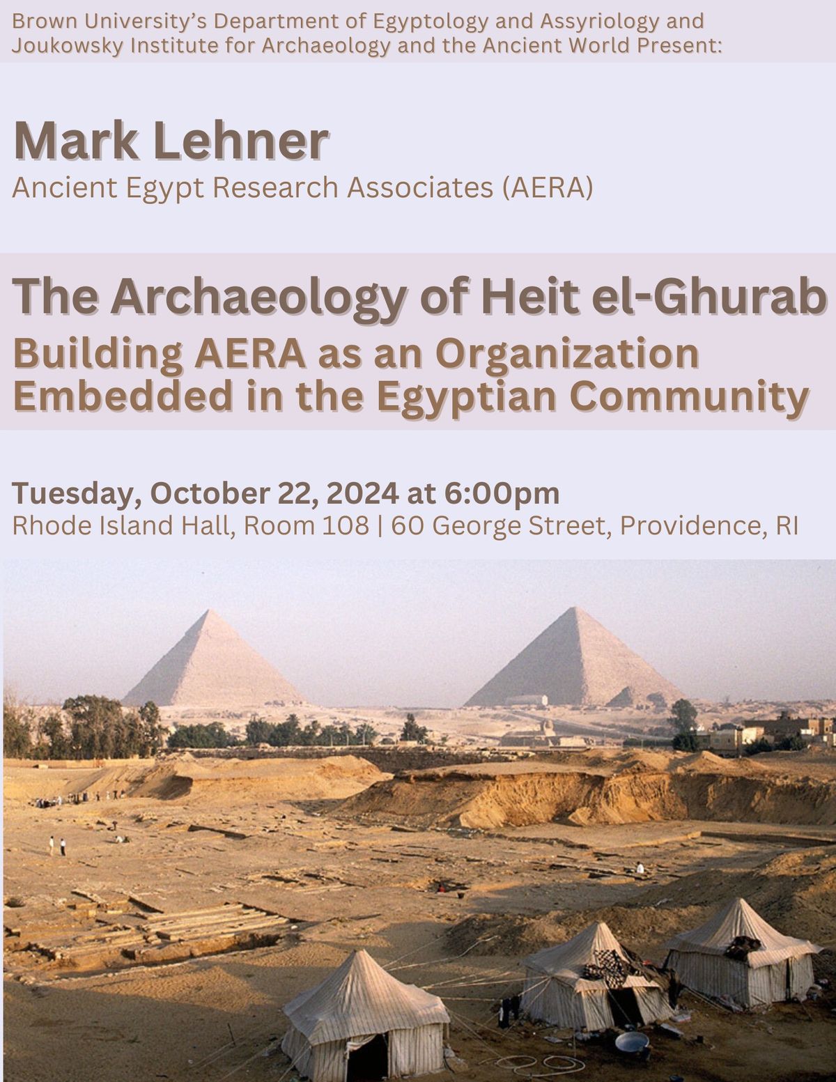 Mark Lehner (AERA) | The Archaeology of Heit el-Ghurab