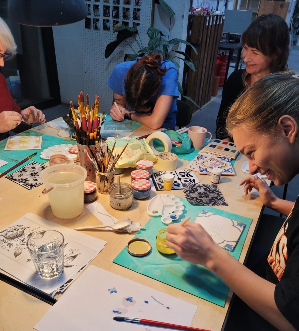 Tile painting workshop