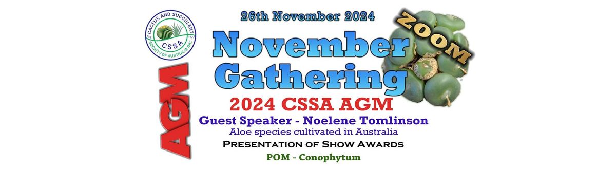 CSSA AGM and November Gathering 2024