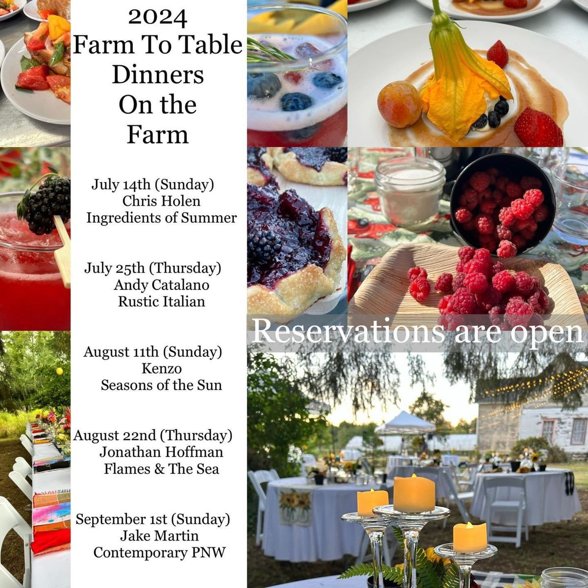 Dinner at the Farm: Guest Chef Jake Martin