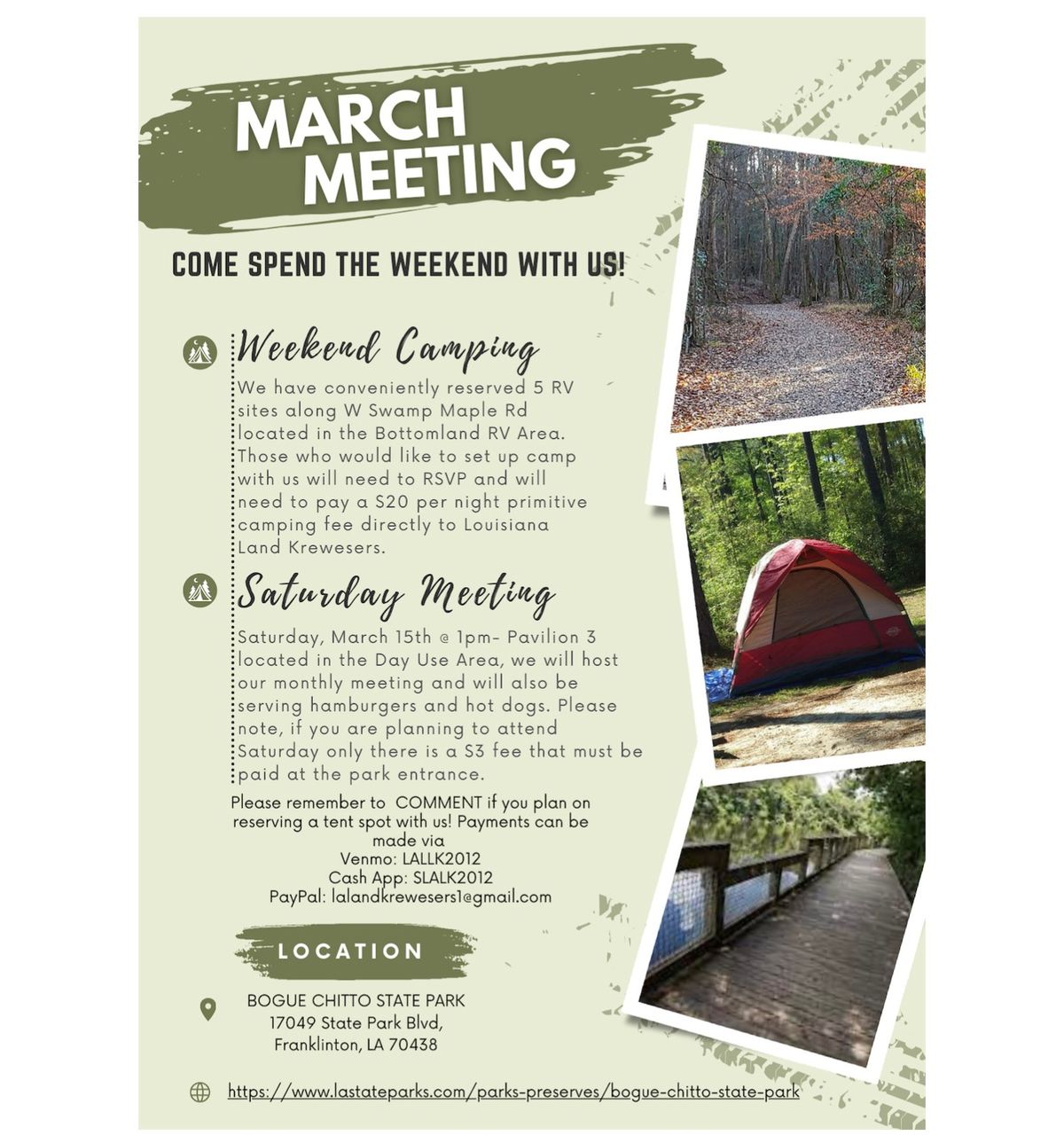 March Meeting\/Camping Trip