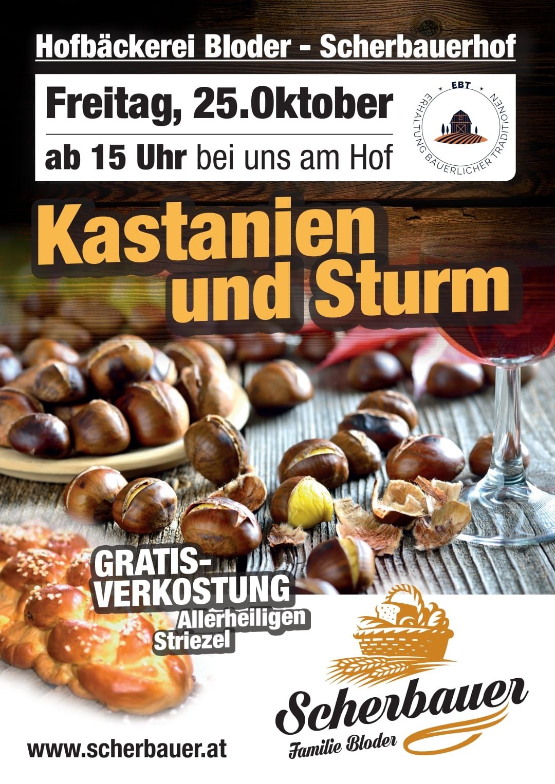 Kastanien und Sturm