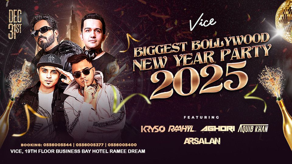 Biggest Bollywood New Year Party at Vice, Dubai