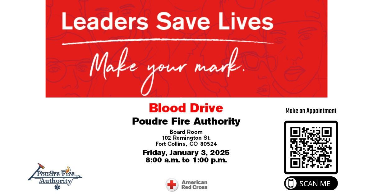 Blood Drive at Poudre Fire Authority Headquarters