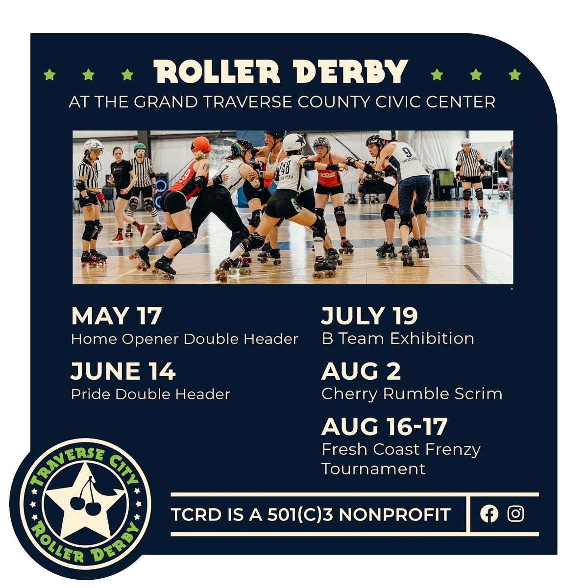 TC Roller Derby July 19th Home Bout! \ud83d\udefc