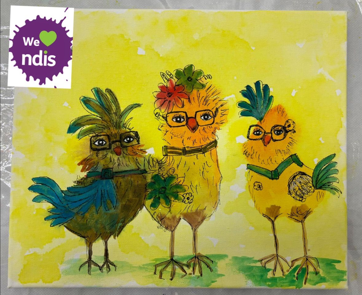 Swanky Chickens! School holidays - Paintclass
