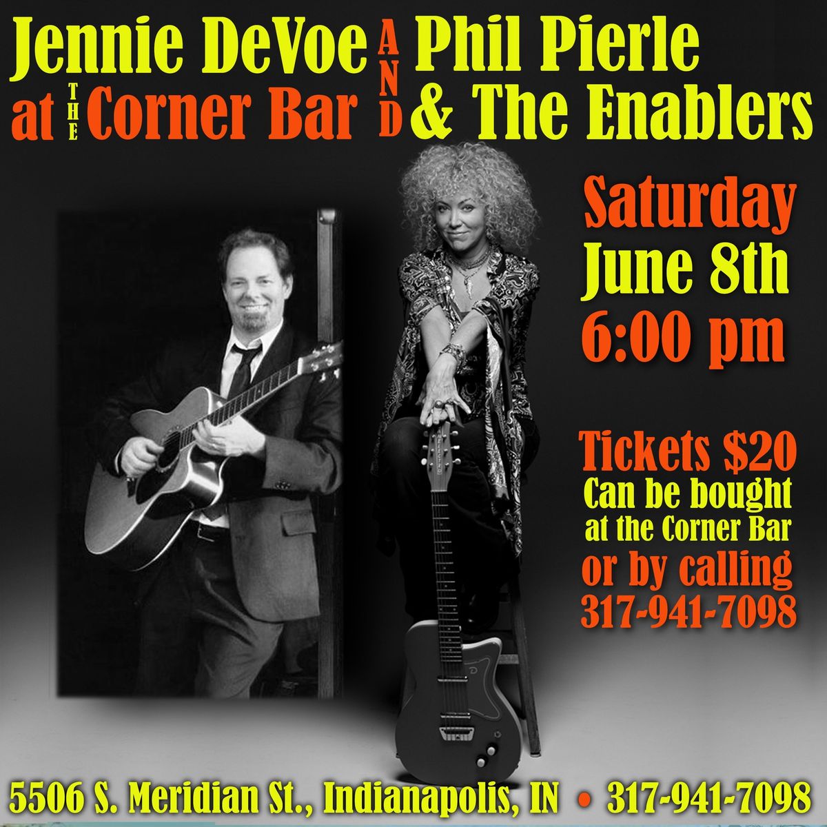 Jennie DeVoe and Phil Pierle & The Enablers at The Corner Bar