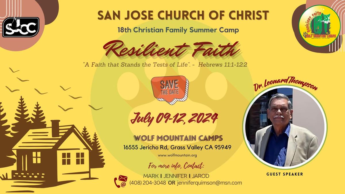 SJCC 18th Christian Family Summer Camp (THEME: "Resilient Faith")