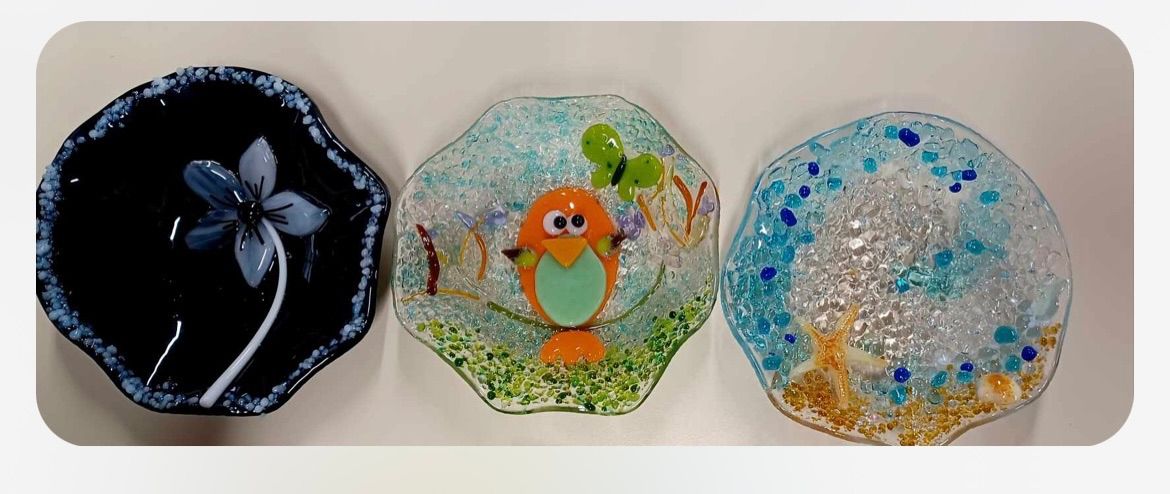 Fused Glass Catch All Bowl Sunday, June 23rd 1pm-3pm