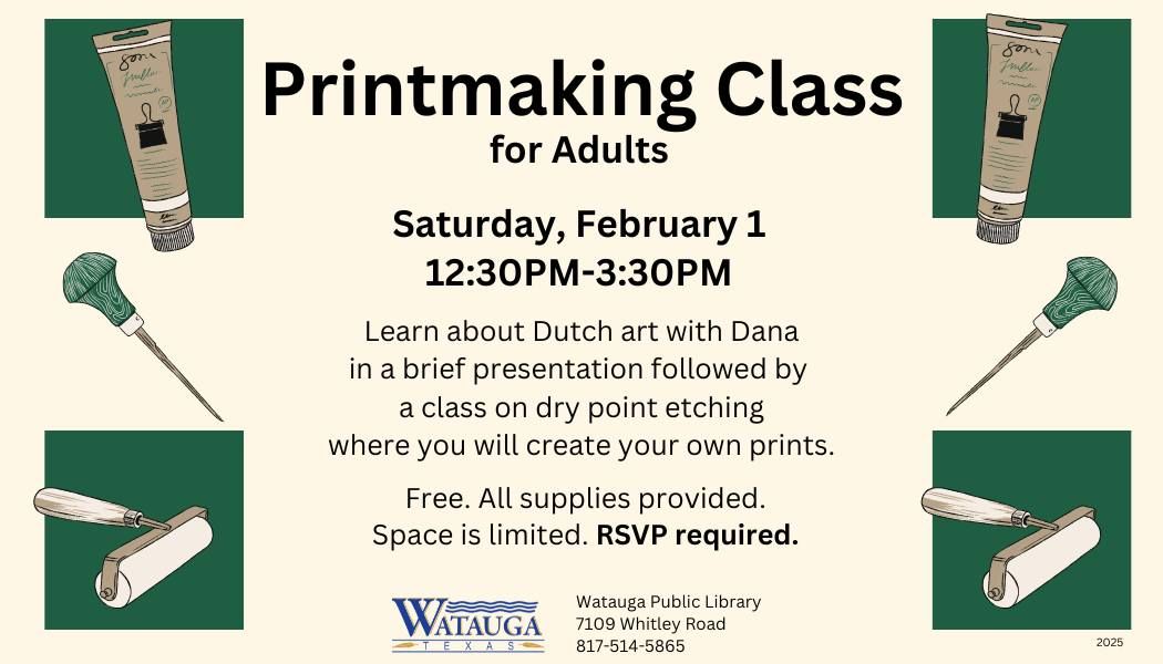 Printmaking Class for Adults