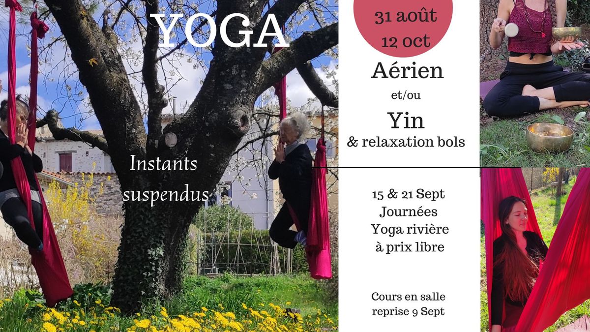 Yoga a\u00e9rien Ou Yin yoga relax & bols tib\u00e9tains