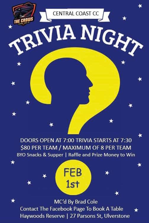 Central Coast CC Trivia Night