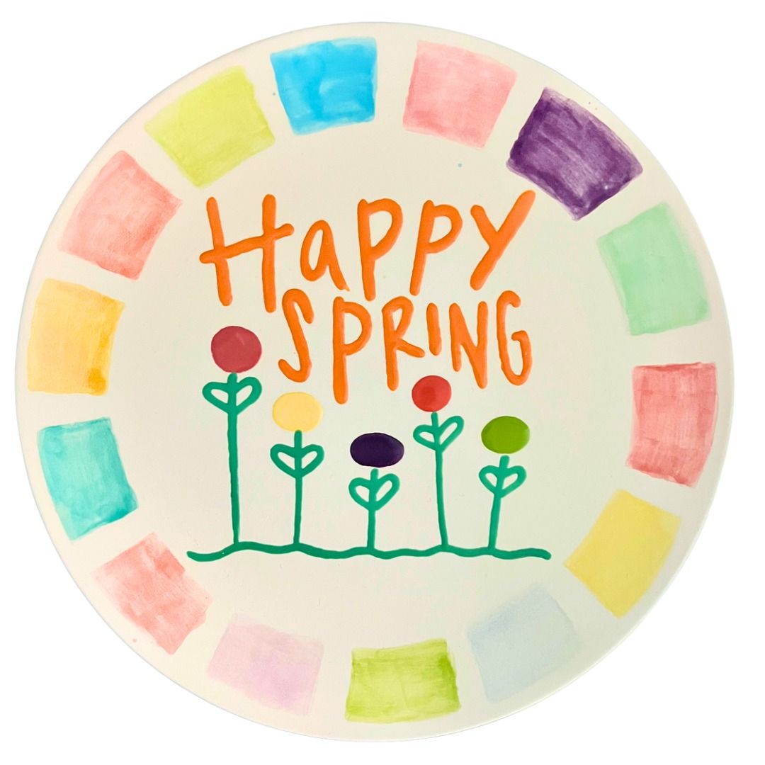 Spring Break Kid's Class-Happy Spring Plate