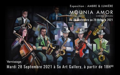 Exposition de Peinture  Ambre & Lumi\u00e8re - Mounia Amor