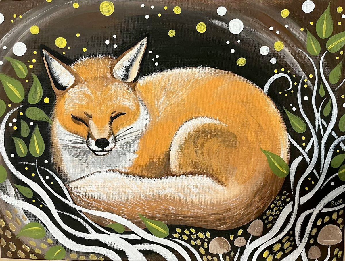 Adult Art Methods - Acrylic Canvas Fox