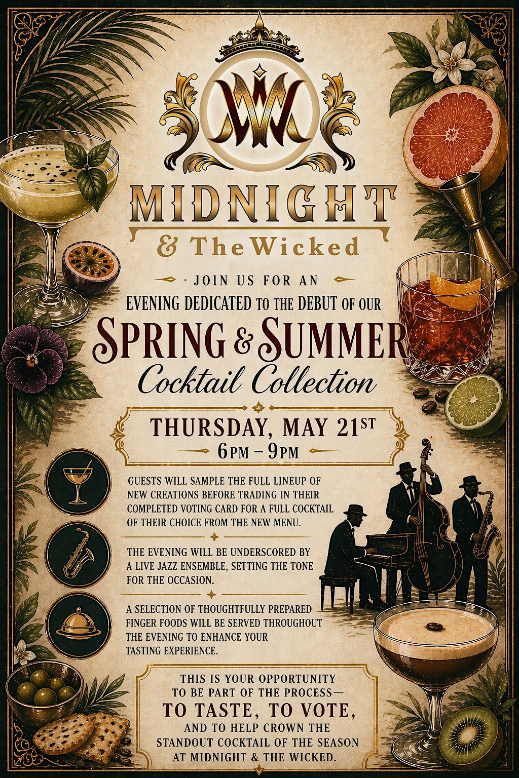 Spring & Summer Cocktail Premiere - Midnight & The Wicked