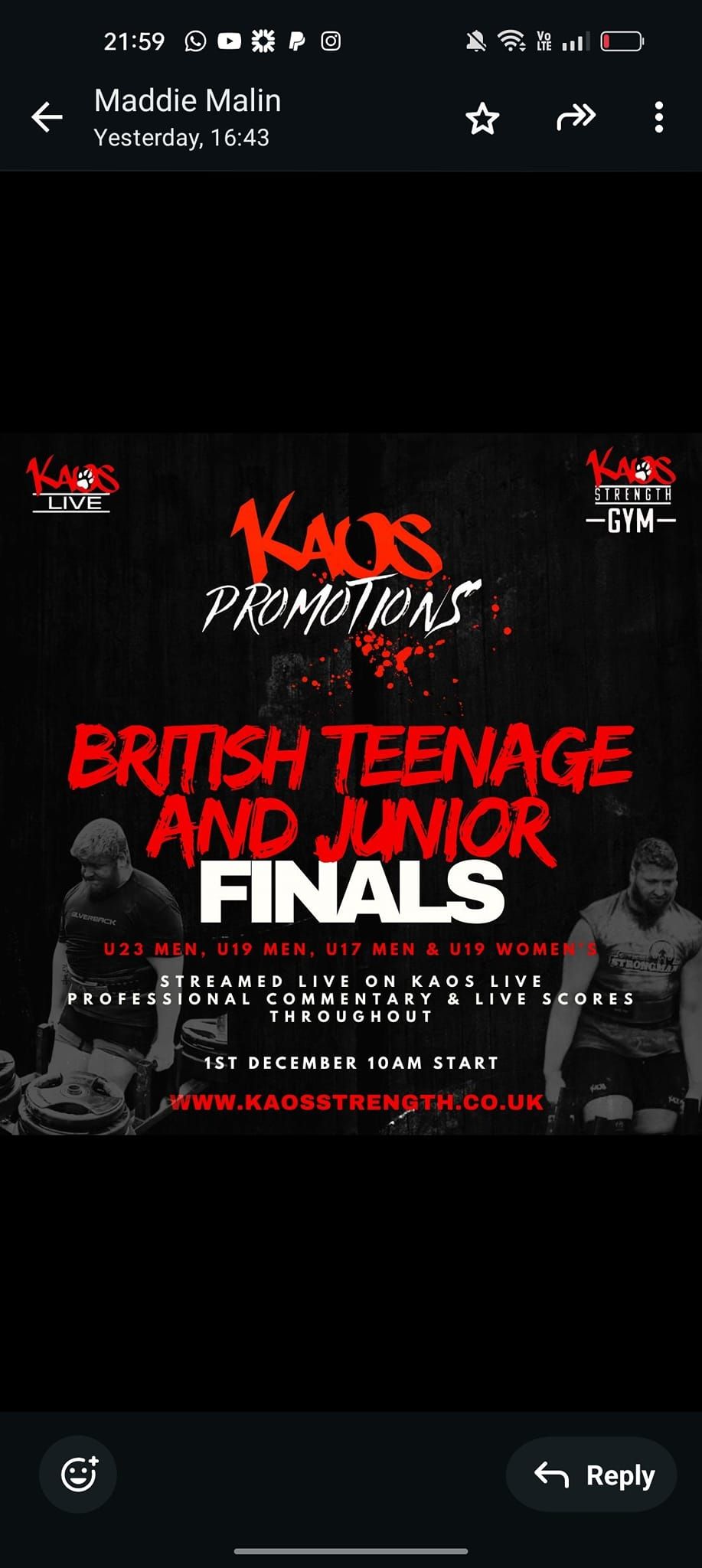 Kaos Teen&Junior Finals