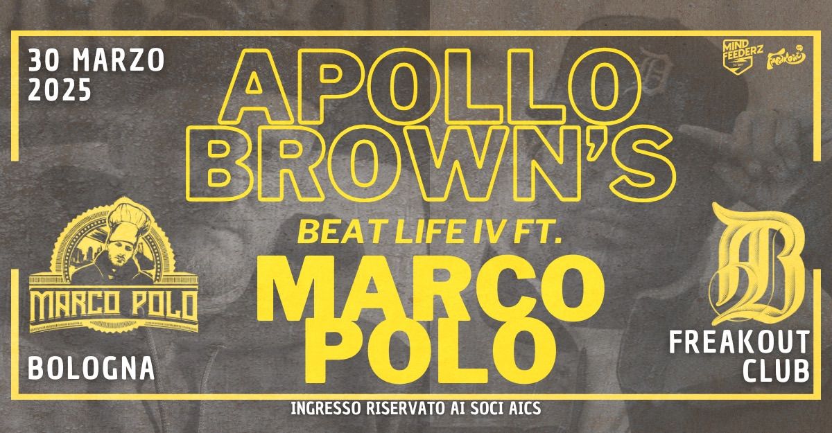 Apollo Brown\u2019s Beat Life IV feat. Marco Polo | Freakout Club