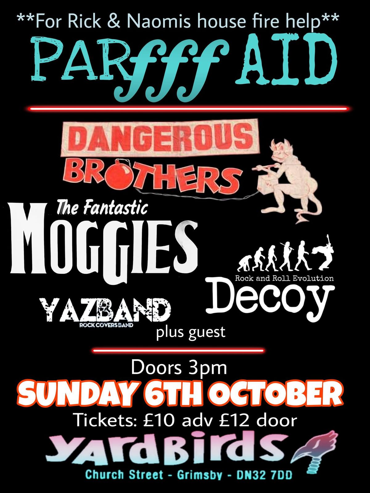 PARFFF AID with Dangerous Brothers\/ The Moggies\/Yazz Band\/Decoy and Guests 