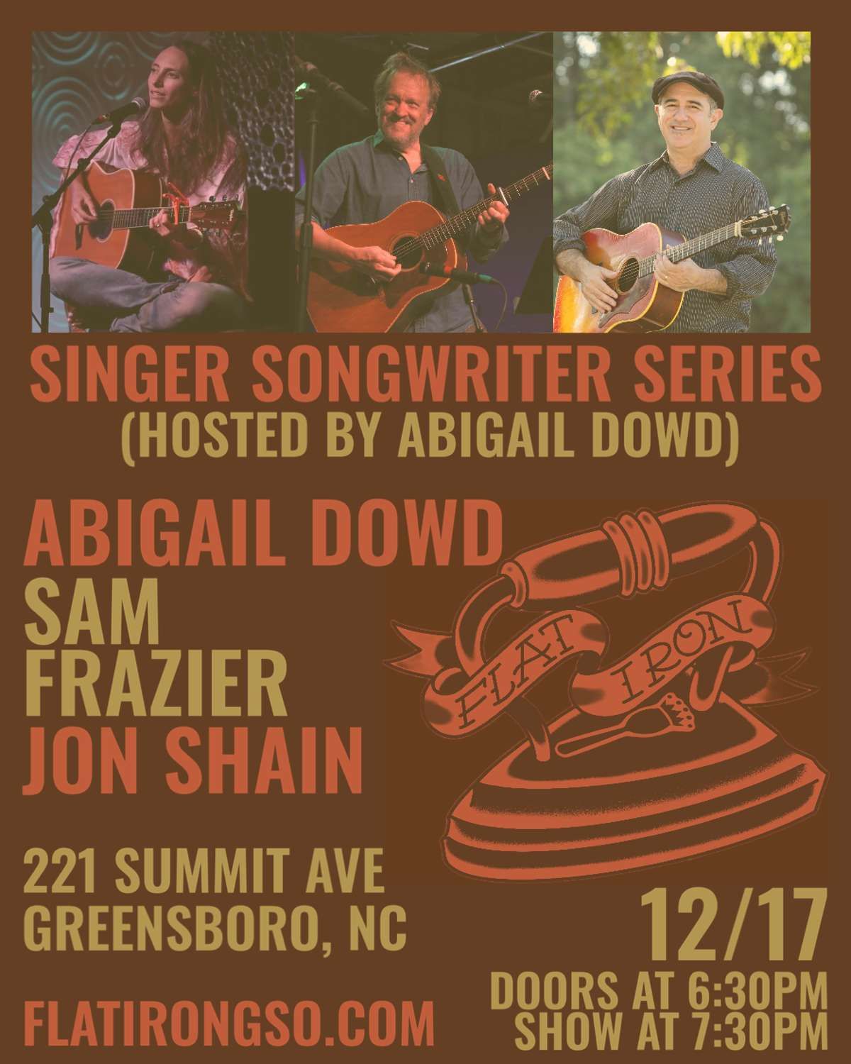 Singer Songwriter Series (hosted by Abigail Dowd) ft: Abigail Dowd, Sam Frazier, and Jon Shain