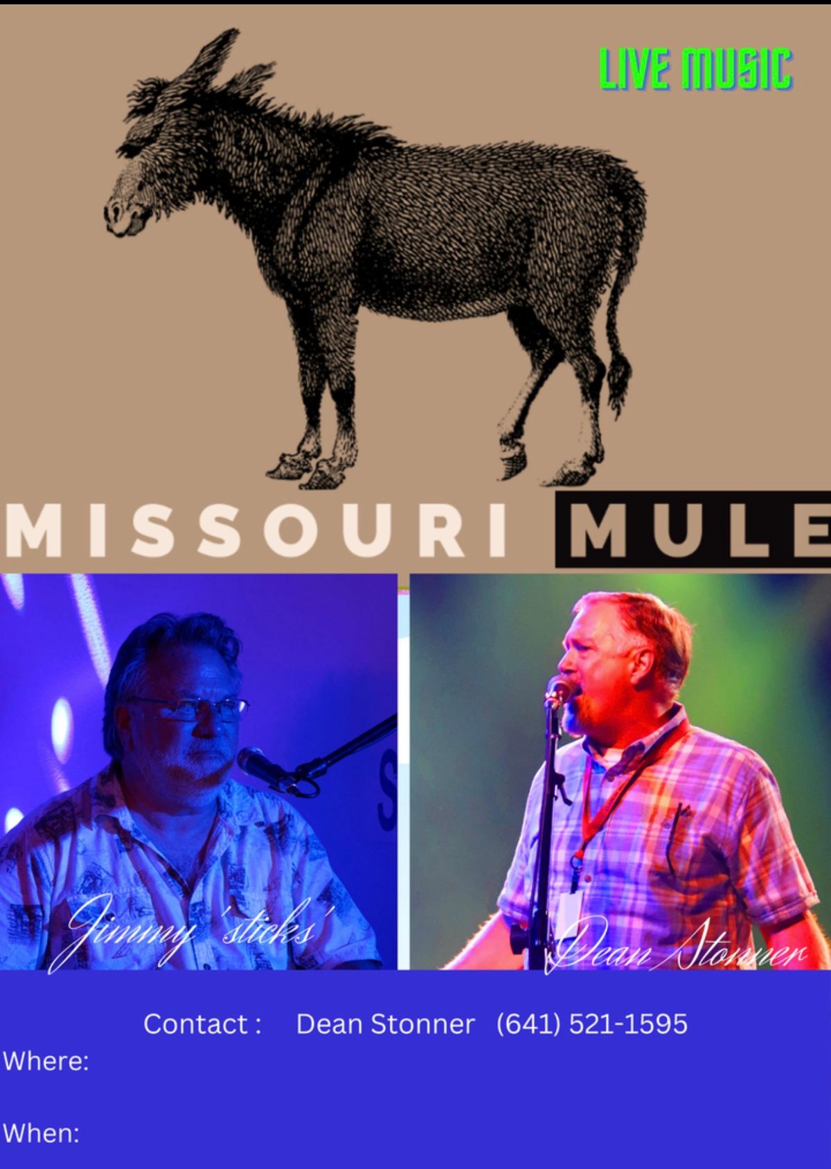 Patio Unveiling Party with live music from Missouri Mule 