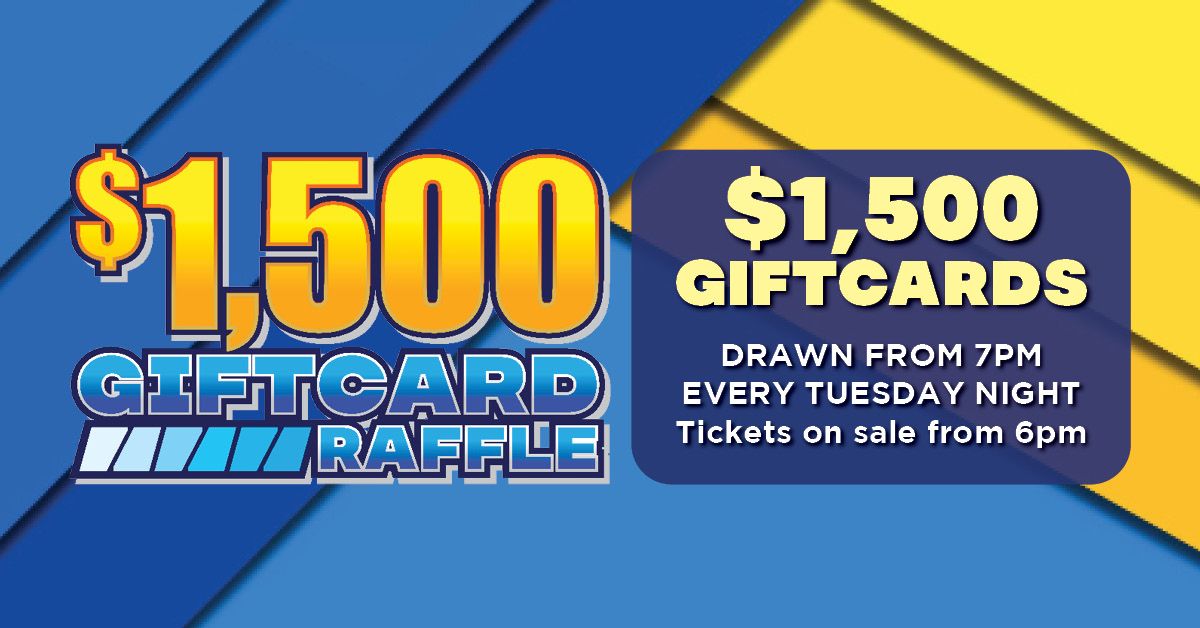 Tuesday $1,500 Gift Card Raffle at Guildford Leagues