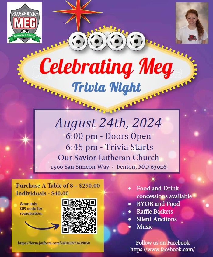 Celebrating Meg Trivia Night