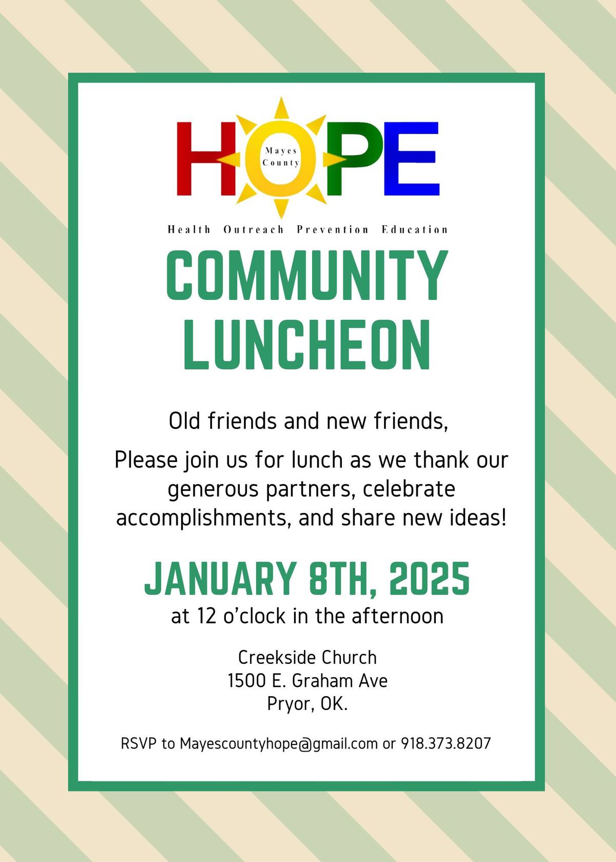 Mayes County HOPE Community Luncheon