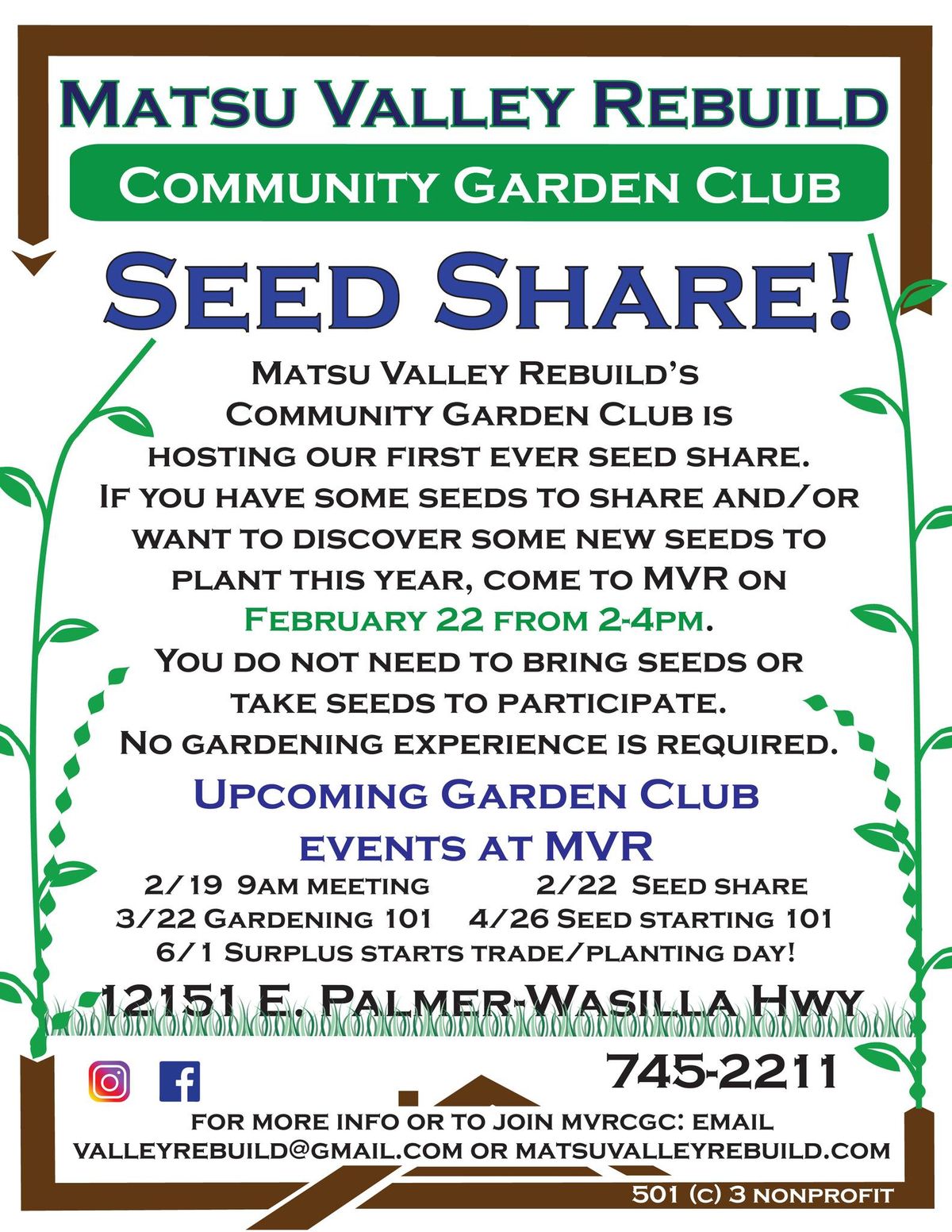 MVR Garden Club Seed Share!