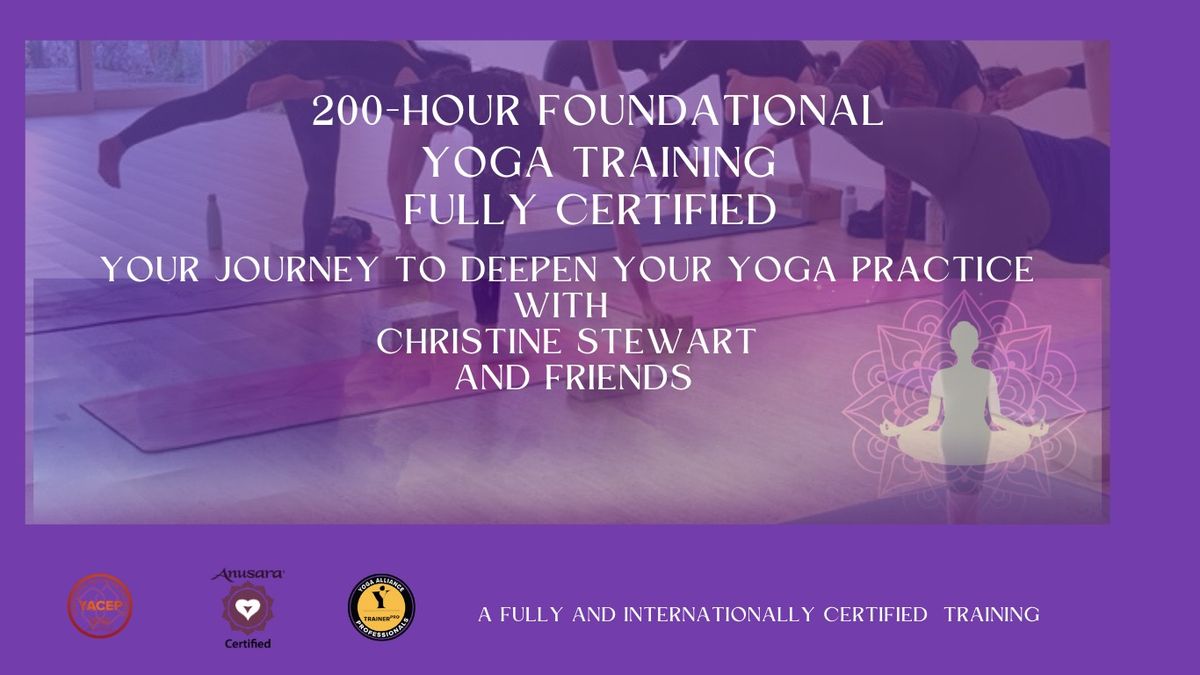 200 Yoga Teacher Training  Foundational Yoga Certification 2025 - with Christine and Friends