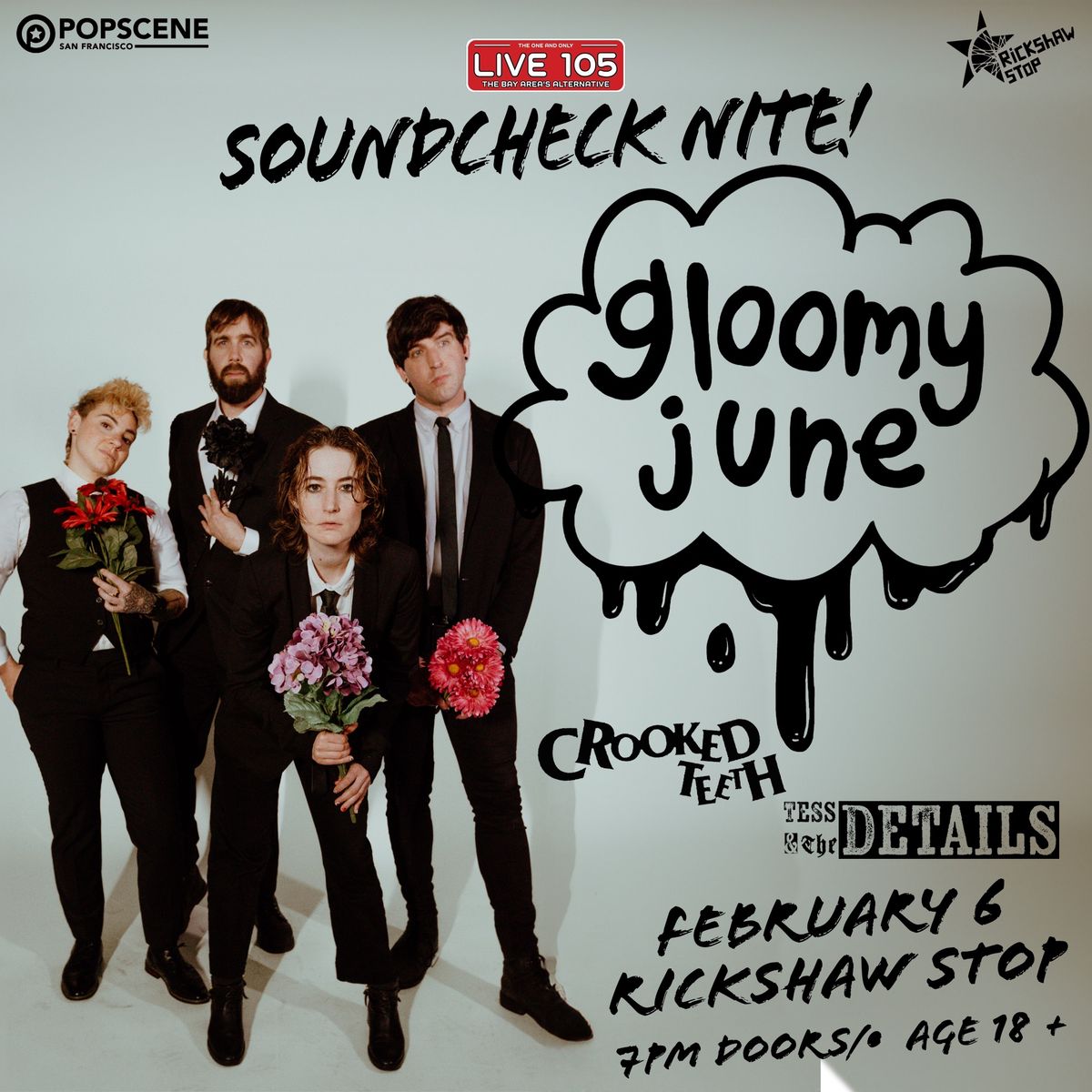 SOUNDCHECK NITE! With GLOOMY JUNE, Crooked Teeth, Tess & The Details