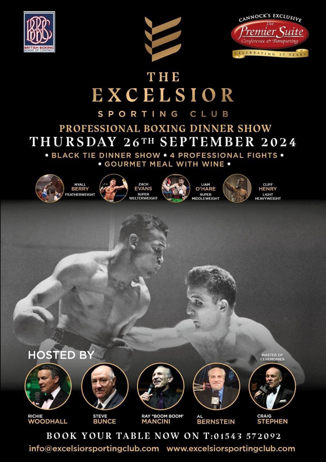 The Excelsior Sporting Club Professional Boxing Dinner Show 